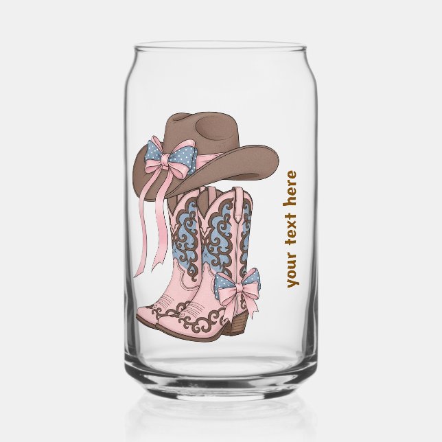 cowgirl boots  can glass (Front)