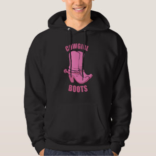 Cowgirl Boots Country Horse Rodeo Western Princess Hoodie