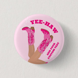 Cowgirl Boots Custom Personalized 3 Cm Round Badge