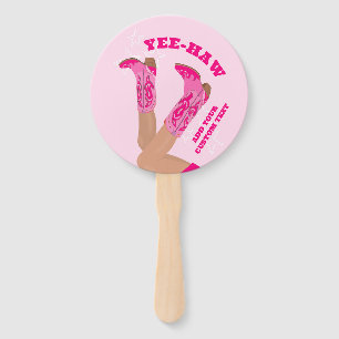 Cowgirl Boots Custom Personalized Hand Fan