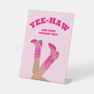 Cowgirl Boots Custom Personalized Pedestal Sign