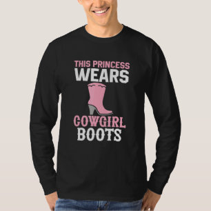 Cowgirl Boots Horse Country Girls Princess Ladies  T-Shirt