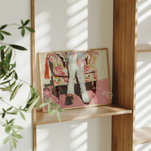 Cowgirl Boots Painting Retro Vintage Glossy Poster