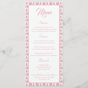Cowgirl Boots Pink Western Wedding Menu