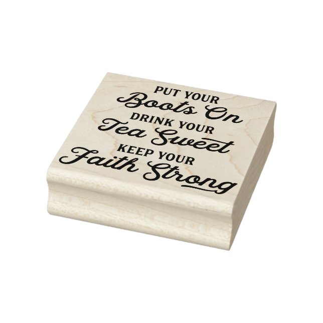 Cowgirl Boots, Sweet Tea, Faith Rubber Art Stamp (Stamp)