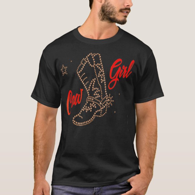Cowgirl Boots  Western Girl Country T-Shirt (Front)