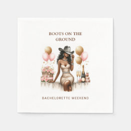 Cowgirl Bridal Shower Invitation Napkin