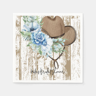 cowgirl bridal shower  napkin