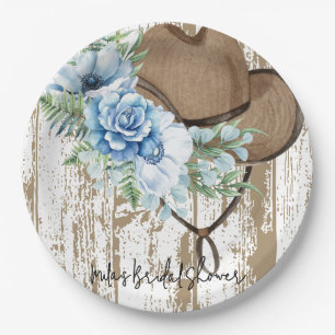 cowgirl bridal shower  paper plate