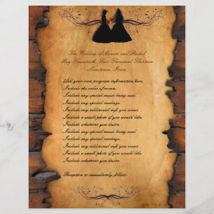 Cowgirl Brides Custom Lesbian Wedding Programs