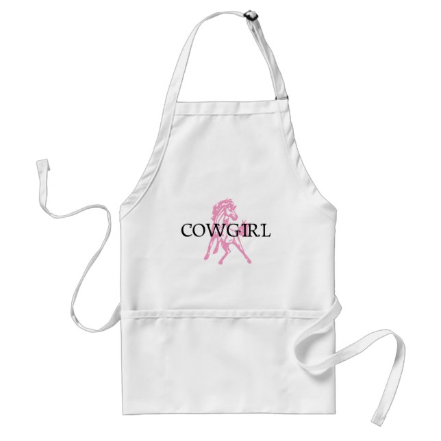 Cowgirl Bronc Horse (pink horse version) Standard Apron (Front)