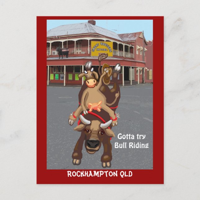 Cowgirl Bullrider Postcard (Front)