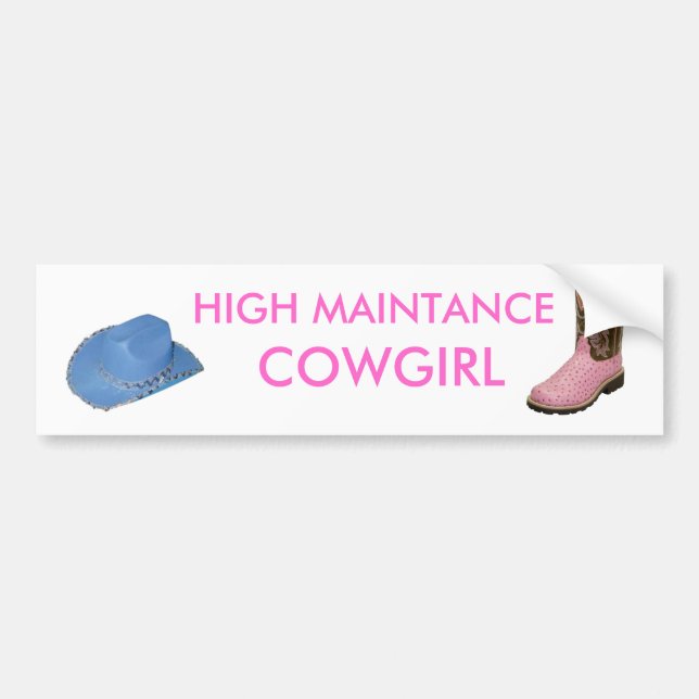 Cowgirl Bumper Sticker (Front)