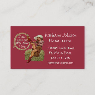 Cowgirl Business Card Template