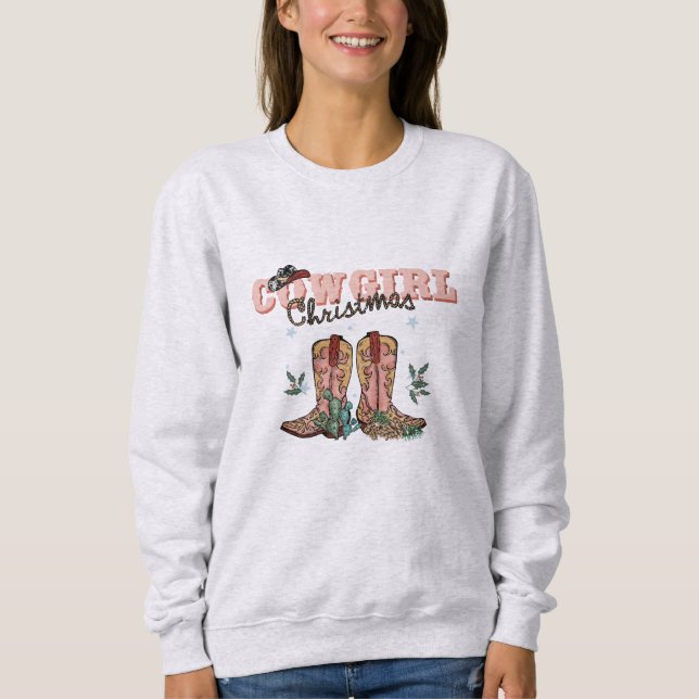 Cowgirl Christmas Sweatshirt (Front)