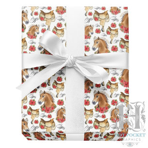 Cowgirl Christmas Wrapping Paper