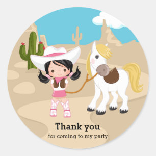 Cowgirl Classic Round Sticker