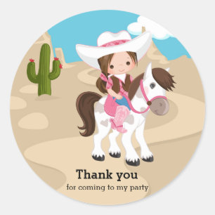 Cowgirl Classic Round Sticker
