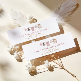 Cowgirl Clothesline Baby Shower Return Address