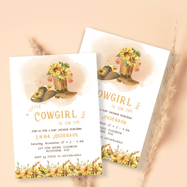 Cowgirl Country Baby Shower Invitation (Creator Uploaded)