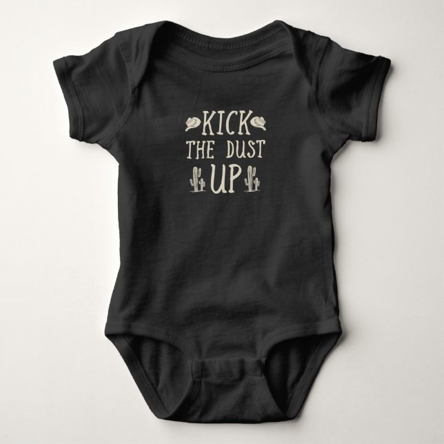 Cowgirl Cowboy Western Country Music Lover Baby Bodysuit (Front)