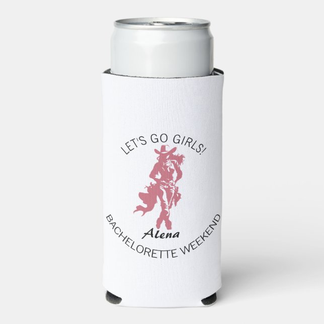 Cowgirl Crew Bachelorette Bash Seltzer Can Cooler (Seltzer Front)
