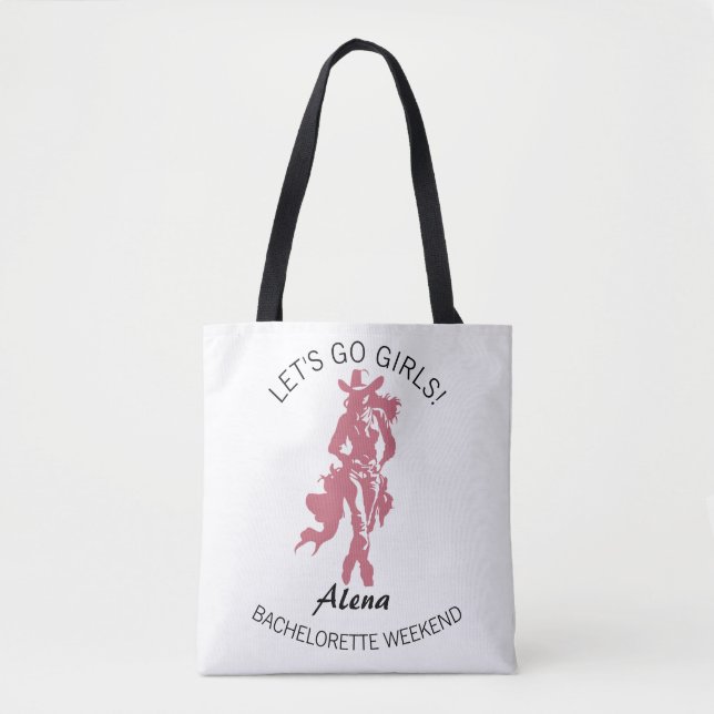 Cowgirl Crew Bachelorette Bash Tote Bag (Front)