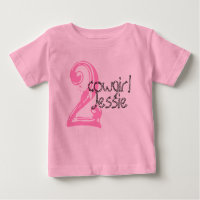 Cowgirl  Customisable 2nd Birthday Tshirt