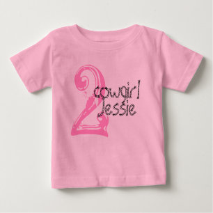 Cowgirl Customisable 2nd Birthday Tshirt