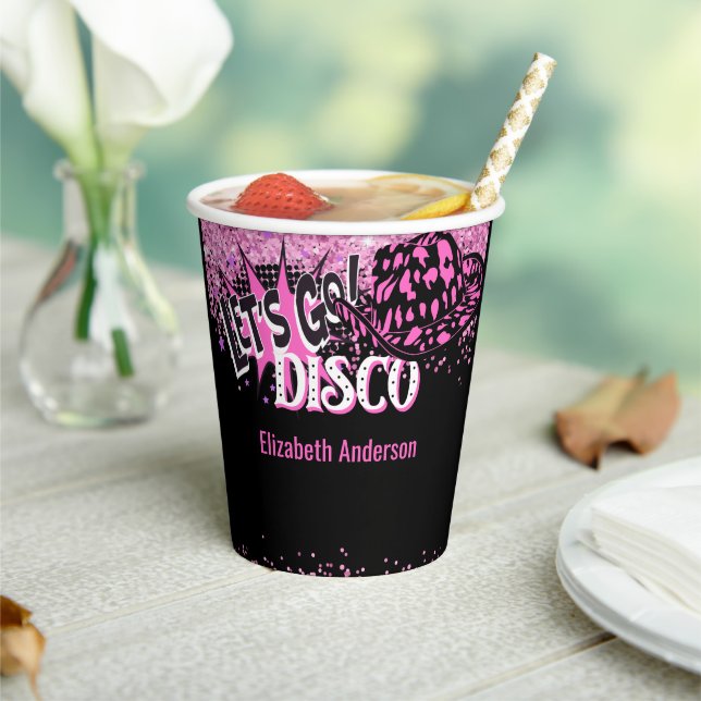 Cowgirl Disco Bachelorette Lets Go Last Ride Rodeo Paper Cups (Insitu)