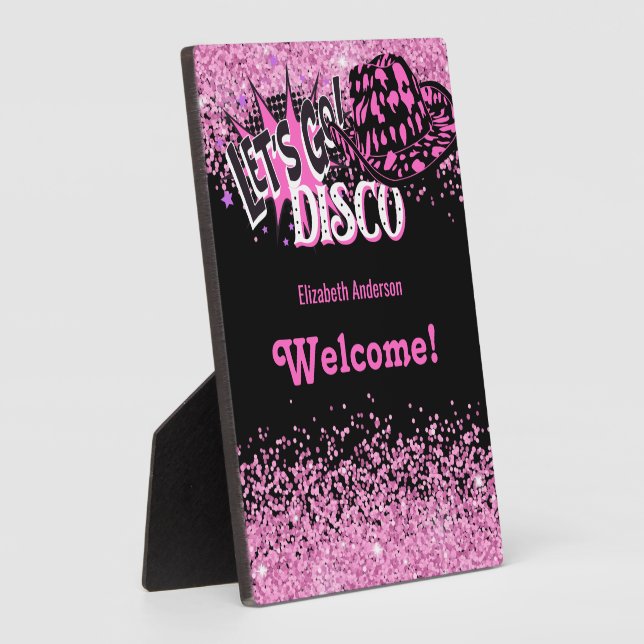 Cowgirl Disco Bachelorette Lets Go Last Ride Rodeo Plaque (Side)