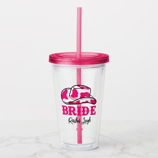 Cowgirl Disco Last Rodeo Bachelorette Acrylic Tumb Tumbler (Front)
