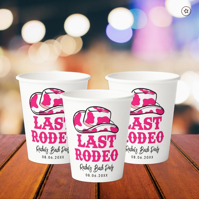 Cowgirl Disco Last Rodeo Bachelorette Paper Cups (Creator Uploaded)