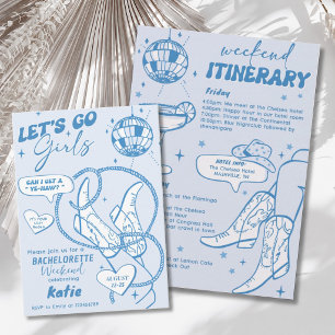 Cowgirl Disco Rodeo Bachelorette Weekend Invitation