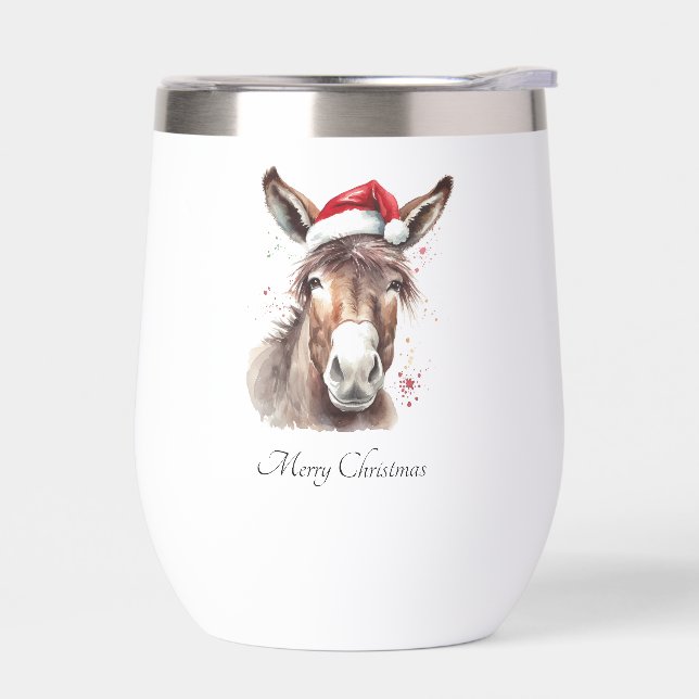 Cowgirl Donkey Holiday Drinkware Style (Left)
