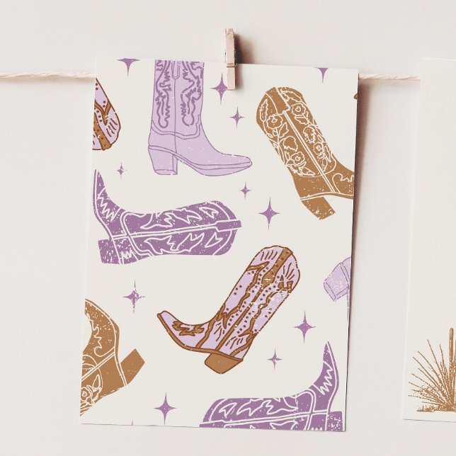 Cowgirl "End Piece" High Chair Bunting Banner Card (Creator Uploaded)