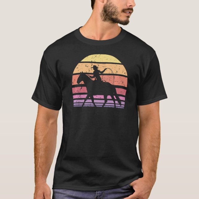 Cowgirl Farm Country For Women Girls Animals Retro T-Shirt (Front)