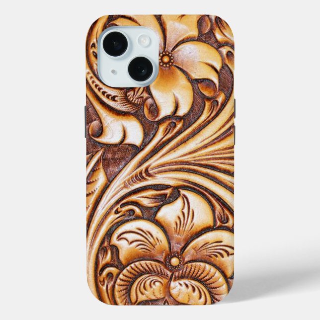 cowgirl fashion western country floral leather Case-Mate iPhone case (Back)