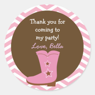 Cowgirl Favour Stickers