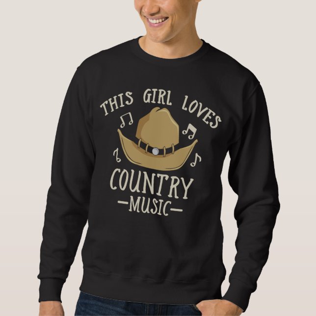 Cowgirl Female Country Music Lover Western Dancing Sweatshirt (Front)