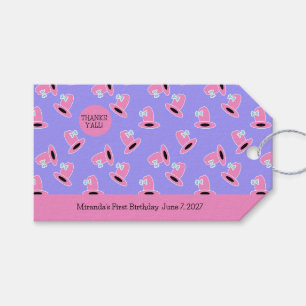 Cowgirl First Birthday Gift Tags