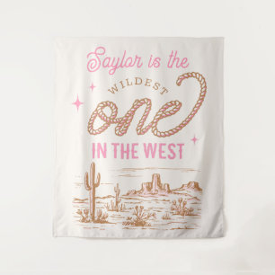 Cowgirl First Birthday Tapestry