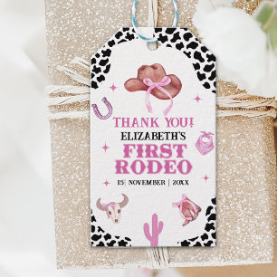 Cowgirl First Rodeo Birthday – Western Style Gift Tags