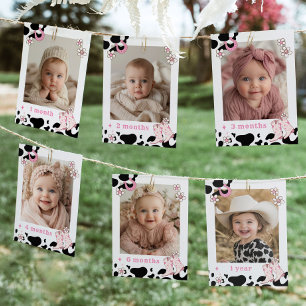 Cowgirl First Rodeo Photo monthly banner card