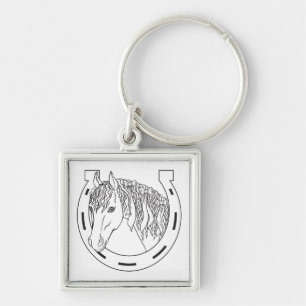 Cowgirl Gift Western Horseshoe Equestrian Horse Key Ring