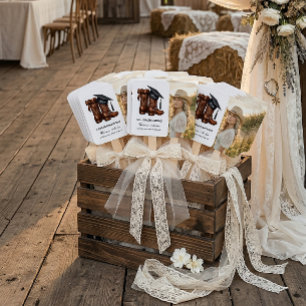 Cowgirl Glam and Boots Graduation  Hand Fan