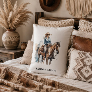 Cowgirl Grace Western Room Accent Lumbar Cushion