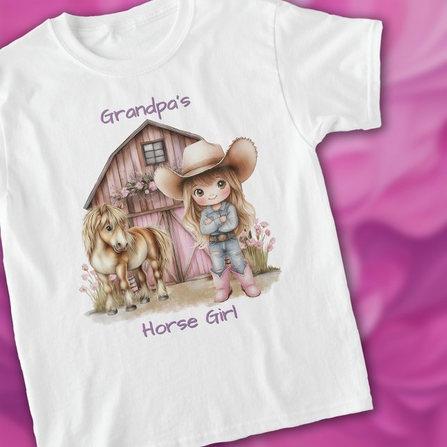Cowgirl Grandpas Horse Girl Pink Country Barn Pony T-Shirt (Cowgirl Grandpas Horse Girl Pink Country Barn Pony T-Shirt)