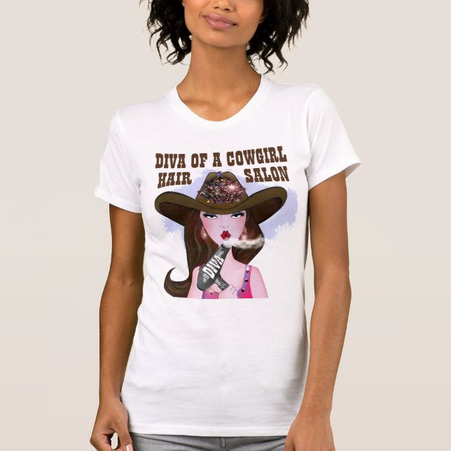 Cowgirl "Hair Diva" T-Shirts (Front)