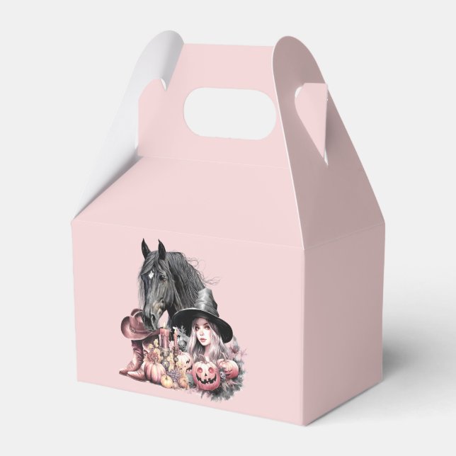 Cowgirl Halloween horse Brooms are for amateurs Favour Box (Front Side)